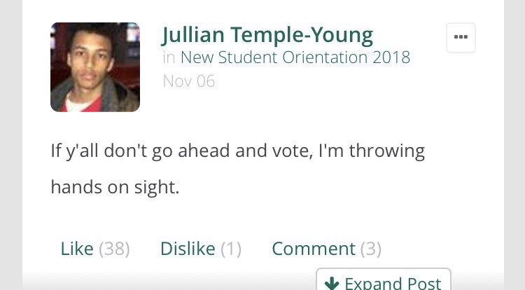 Lastly, though we don’t condone violence, let’s acknowledge students’ use of Academica to promote civic engagement:
